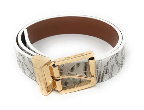 Michael Kors Women's Genuine Leather Logo Belt .